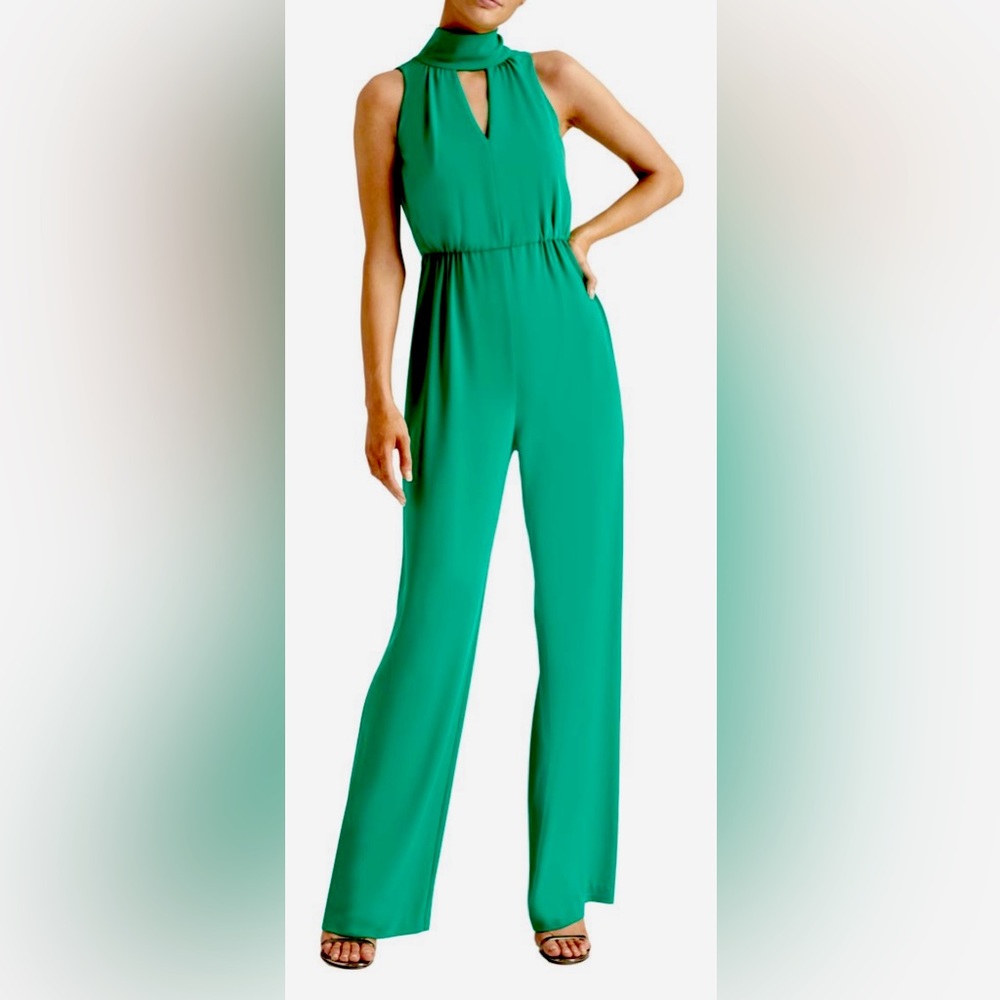 Halston Heritage Green Jumpsuit